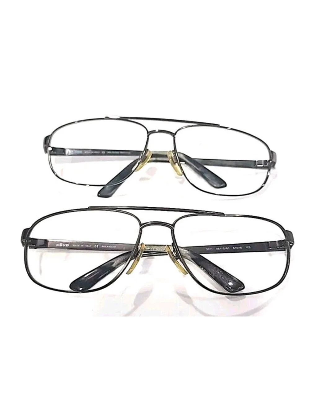 REVO 3011 61-16-125 Lot Of 2 Gunmetal Sunglasses Frames Only